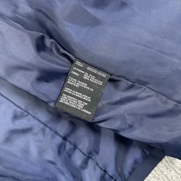 INTL DETAILS Women's Rain Jacket Coat Large Navy Lightweight Removable Hood - Picture 10 of 13